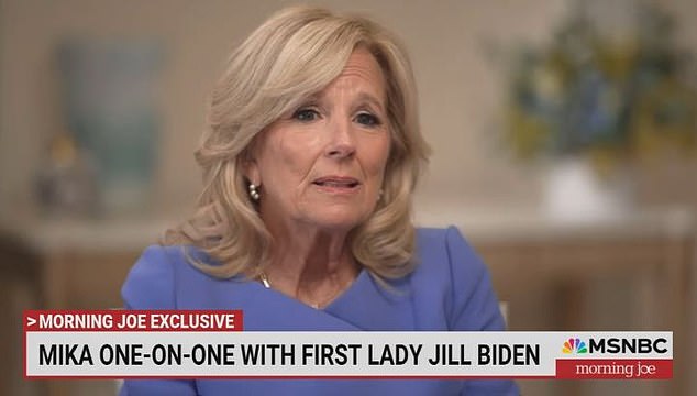 Jill Biden defended husband Joe's age in an interview with MSNBC, saying it was 