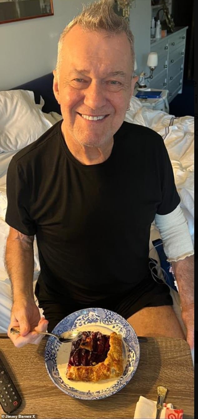 Jimmy Barnes, 67, took to X (formerly Twitter) on Friday to update his fans on the status of his recovery, weeks after undergoing multiple procedures, including open heart surgery.