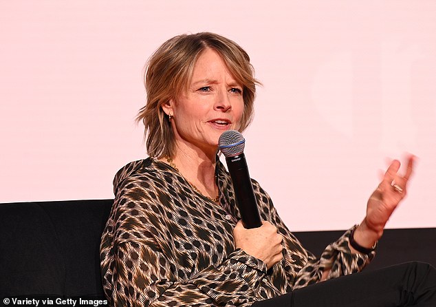 Jodie Foster has been hit by a wave of backlash for her comments about Generation Z, insisting they are work-shy and 'annoying' (pictured on Saturday)