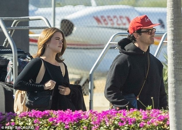 Joe Jonas is pictured leaving Los Cabos, Mexico with model Stormi Bree