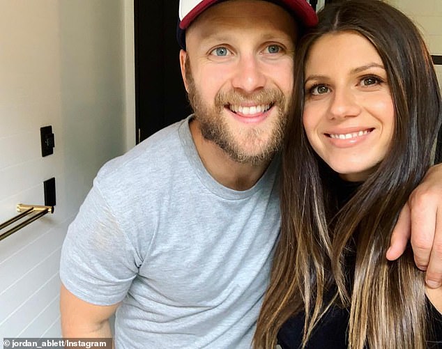 Jordan Ablett and her husband Gary (both pictured) have celebrated their son Levi's fifth birthday