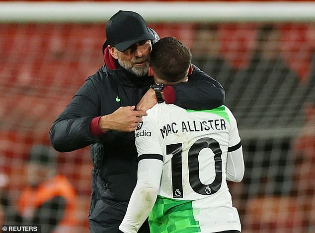 Jurgen Klopp was full of praise for Alexis Mac Allister after Sunday's 4-0 win over Bournemouth