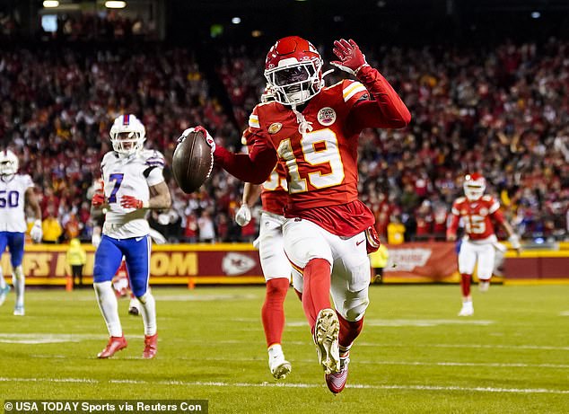 The Kansas City wide receiver will miss his fifth straight game due to ankle and hip injuries