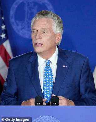 Biden gestured to Democrat Terry McAuliffe, calling him the 'real governor' despite losing in 2021