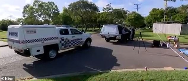 A 26-year-old man was shot and killed by police in Mount Louisa, north-west Townsville (photo, officers on scene)