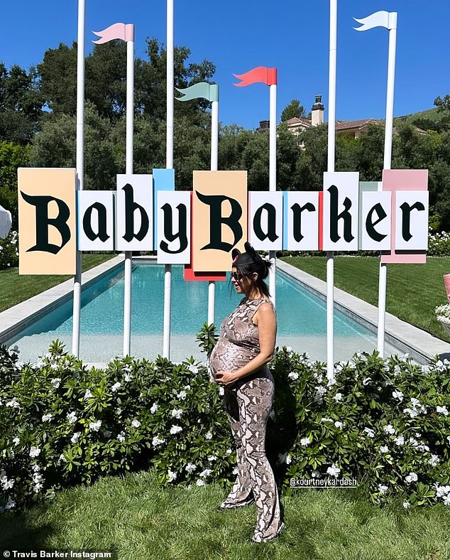 Kourtney proposed at her Disney-themed baby shower over the summer