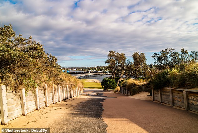 A teenage girl has told police she was sexually assaulted during a New Year's Eve beach party on the sand dunes of Main Beach in Lake's Entrance (pictured)