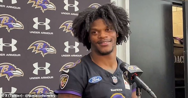 Lamar Jackson seemed excited and optimistic before Sunday's AFC Divisional game against Houston