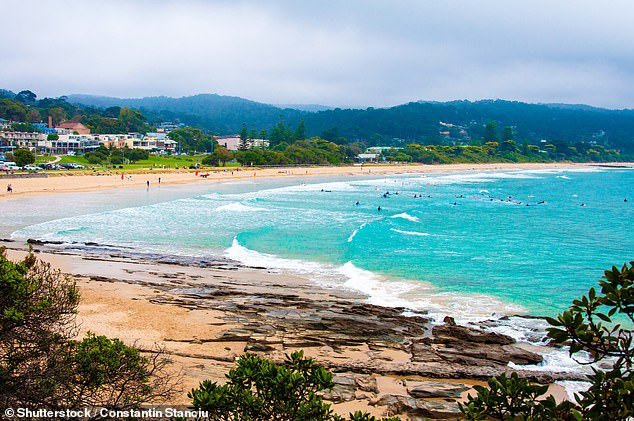 The little girl was rescued by lifeguards at Lorne Beach, southwest of Geelong, on Tuesday afternoon after they noticed she had drifted away from shore.