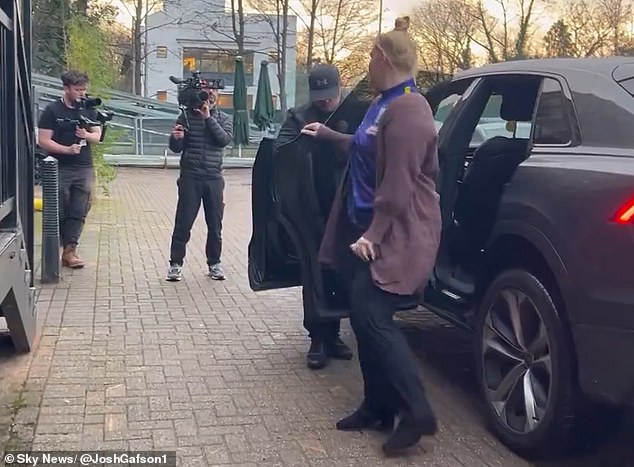 Luke Littler arrived at Alexandra Palace this evening for his World Darts Championship final.  He was greeted by the press as he got out of his car