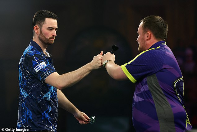 Luke Littler made history when he battled Luke Humphries (left) in the final of the PDC World Darts Championship on Wednesday