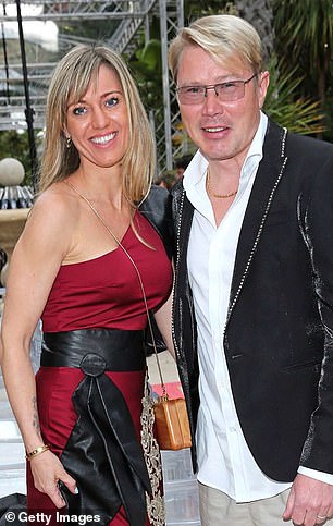 Star quality: Mika Hakkinen, pictured with his wife Marketa, is director