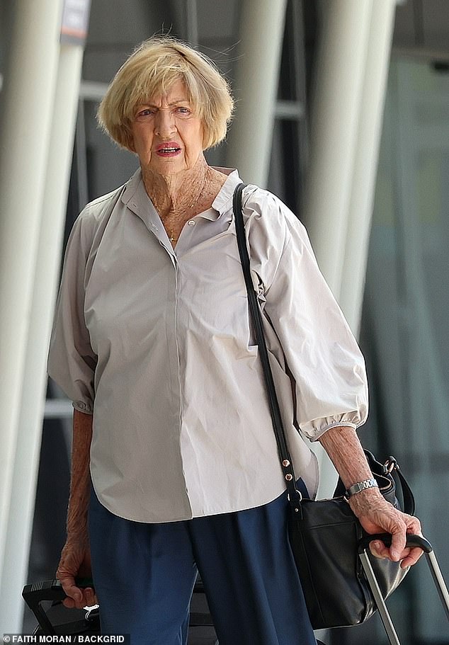 Tennis great Margaret Court has arrived in Melbourne for the Australian Open.  She was seen at Perth Airport on Monday