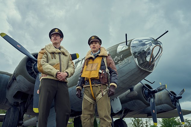 In an early sequence, a squadron of planes races up a Greenland fjord before Austin Butler, as pilot hero Major Gale 'Buck' Cleven, ends up in a hurricane.