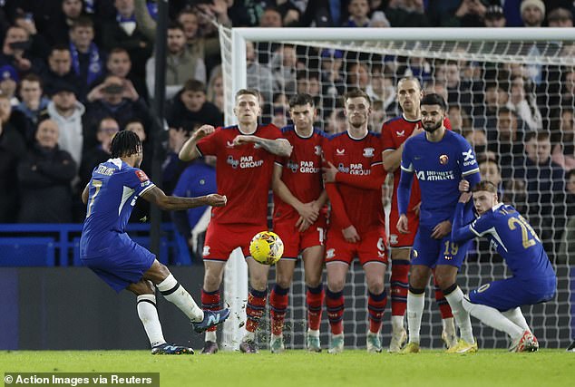 The Blues striker stepped up and fired a shot into the top corner against Preston