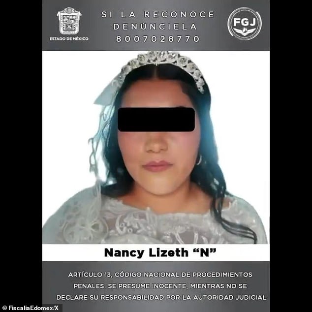 The bride, whom Mexican prosecutors call Nancy N., was arrested on December 22 before her wedding