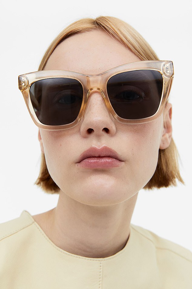 Giant tortoiseshell or black sunglasses pair perfectly with the Loud Luxe note (sunglasses, £9.99, hm.com)