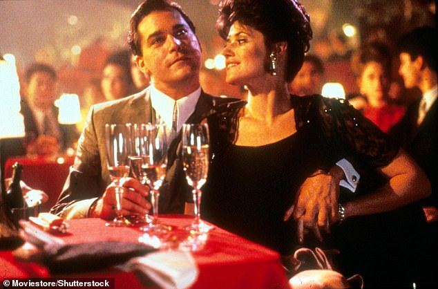 Ray Liotta and Lorraine Bracco star in the 1990 mafia classic Goodfellas