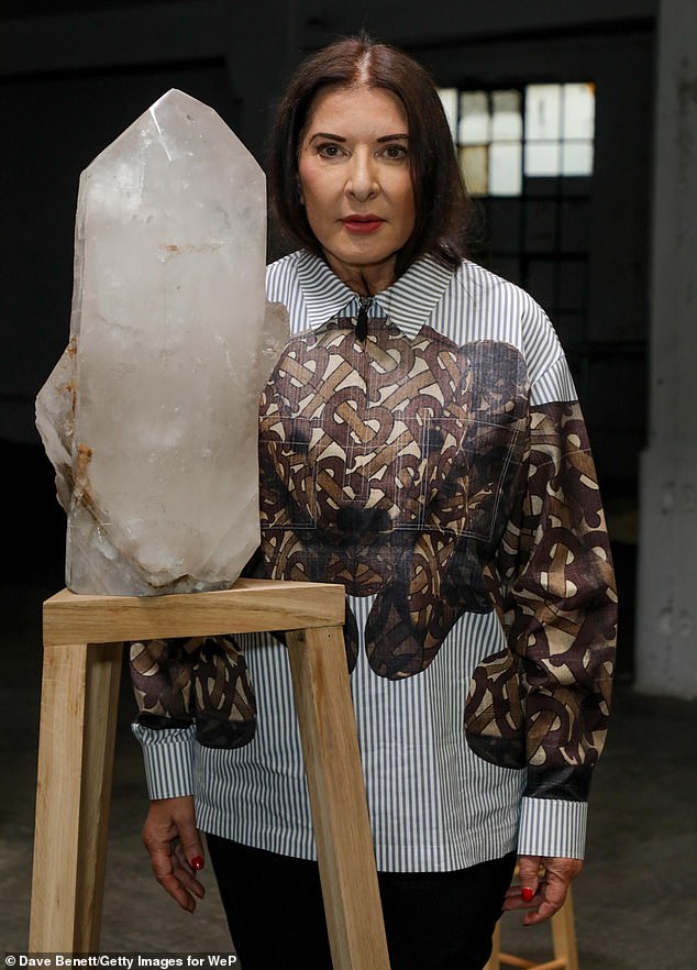 Marina Abramovic in September 2021 in London, England.  The quirky 77-year-old artist has launched a new venture in the wellness world