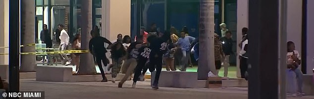 At least one video showed several young people trying to run away from the incident