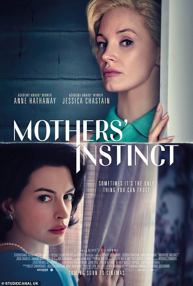 The first trailer for the film Mothers' Instinct was shared on Tuesday morning.  Anne Hathaway and Jessica Chastain play 1960s suburban housewives who live next door to each other in what seems like a perfect community