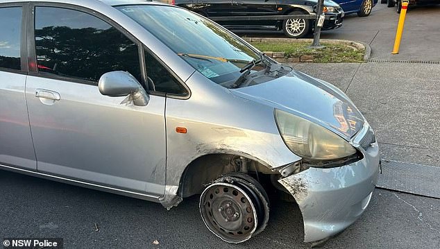 Police have arrested a 68-year-old man who drove bare-wheeled through Sydney's south-west with fentanyl in his pocket