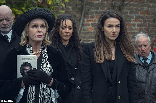 Netflix viewers are completely hooked on the new series Fool Me Once and many can't take their eyes off lead actress Michelle Keegan (right) (Dame Joanna Lumley pictured left)