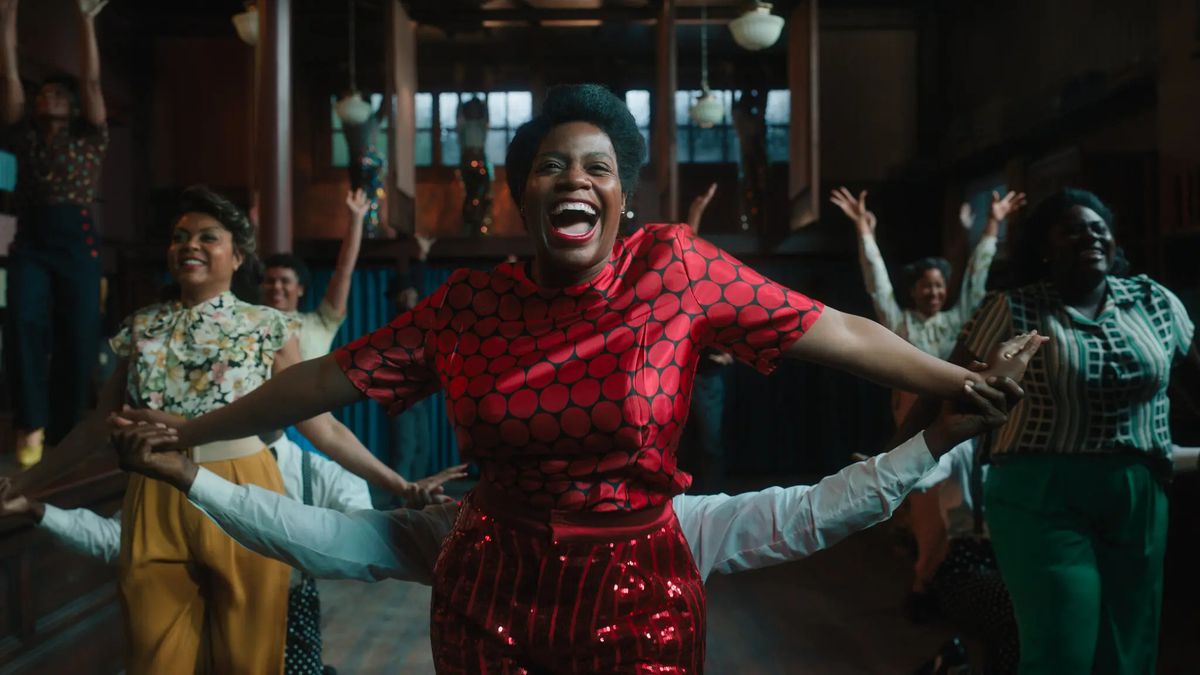 (L-R) Taraji P. Henson, Fantasia Barrino and Danielle Brooks, in “The Color Purple.”