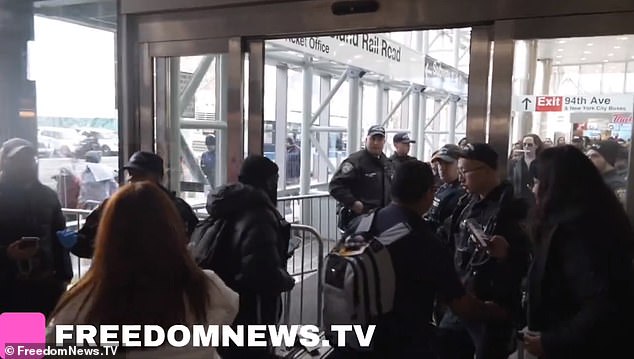 The protest was organized by the pro-Palestinian group WOL, which ordered participants to flood JFK Terminal 4 on Monday.