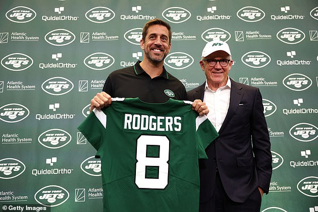 Jets owner Woody Johnson has faced calls to pull Aaron Rodgers from the Pat McAfee show