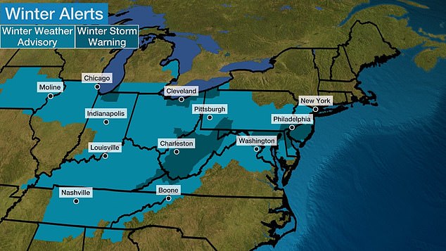 This map shows the areas preparing to be hit by Storm Indigo this weekend