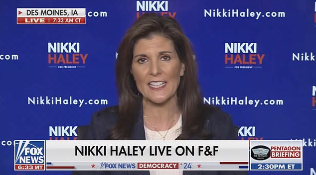 Republican presidential candidate Nikki Haley dismissed former New Jersey Governor Chris Christie's comments caught on hot mic that she will be 