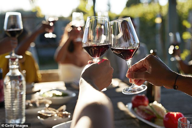 Red wine in moderation has always been considered one of the reasons for Southern Europe's longer lifespan (file photo)