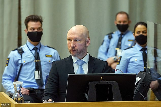 Norwegian killer Anders Breivik who slaughtered 77 people with firearms