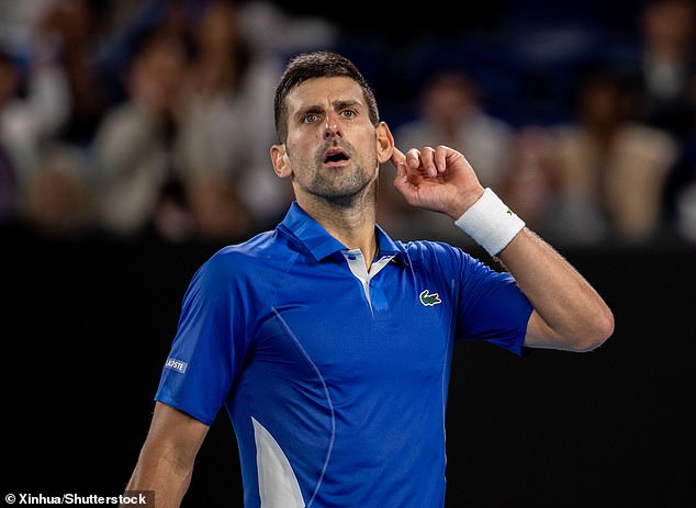 Novak Djokovic was heckled by a fan in the crowd during his third-round win over Tomas Martin Echeverry