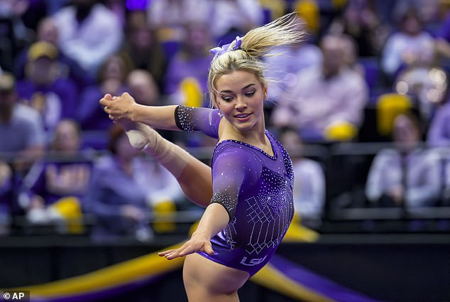 Dunne, who has more than 12 million followers on her Instagram and TikTok accounts, delivered a strong performance on her big night for LSU with a score of 9.875