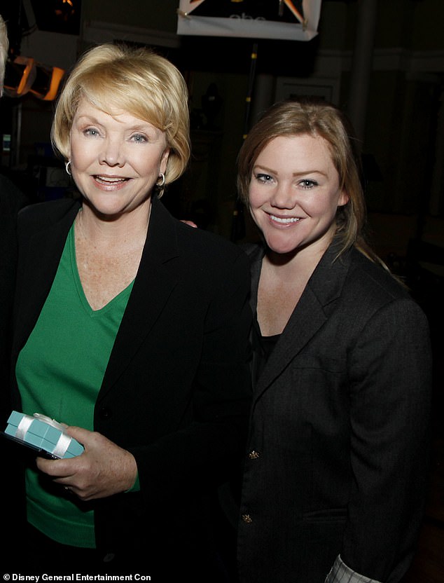 One Life to Live star Amanda Davies (R) has died aged 42;  Pictured with her mother, soap legend Erika Slezak, 77, in 2011