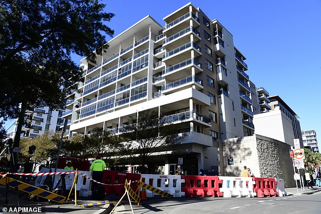 Owner-occupiers of Sydney's infamous Mascot Towers (above) have faced millions of dollars worth of debt since their homes were evacuated due to structural damage in 2019