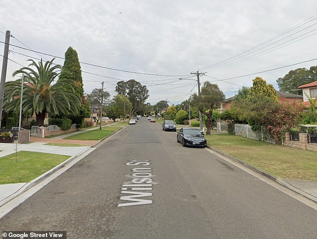 The three-year-old was rushed to Sydney Children's Hospital in Randwick and the woman was taken to Liverpool Bankstown Police Station for mandatory testing (pictured Wilson St).