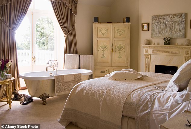 Too quirky: A bath in a bedroom will be a big turn-off for most buyers