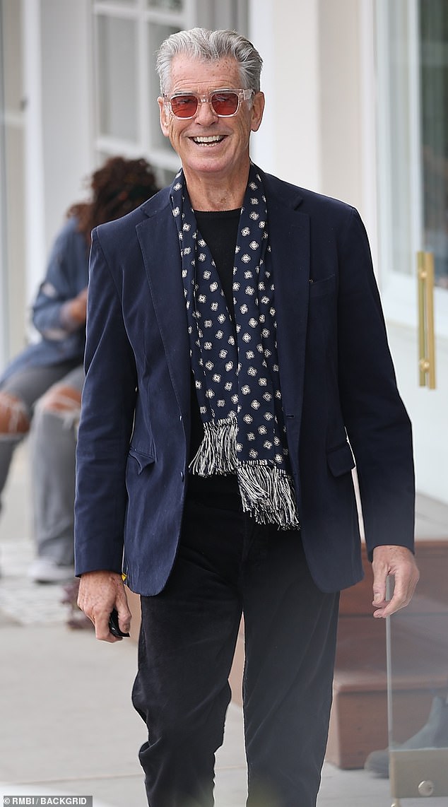 Pierce Brosnan was spotted in Los Angeles on Wednesday – just hours after it was revealed he pleaded not guilty to trespassing charges after allegedly wandering off the trail in Yellowstone National Park