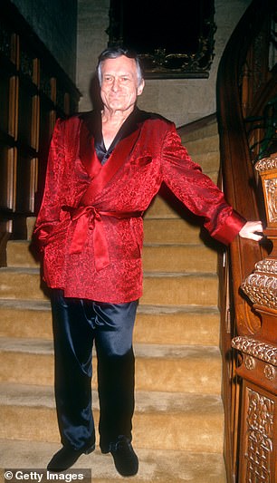 An ensemble made famous by the late Playboy founder Hugh Hefner is among the items being auctioned in March as part of a Julien's lot.  Hefner pictured at the Playboy Mansion in September 1994