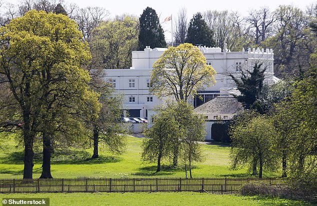 Royal Lodge (pictured) is outside Windsor's main security cordon and requires separate protection