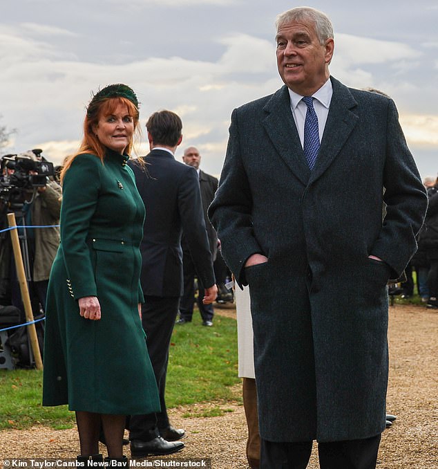 Prince Andrew (pictured on Christmas Day with Sarah Ferguson) has always denied any allegations of sexual activity with Epstein's accusers and denied wrongdoing