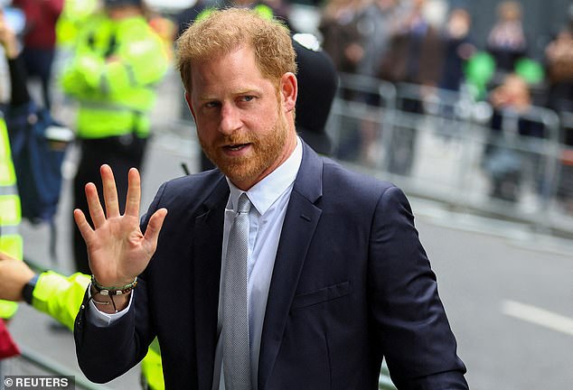 The Duke of Sussex wants a trial 'as soon as possible' unless the group meets his demands for damages.  Pictured: Outside the Supreme Court in June