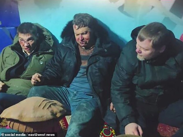 Four people have miraculously survived a plane crash in remote Afghanistan that killed a Russian millionaire and his wife.  Pictured: Three of the survivors are seen in images released on social media.  One of the survivors is said to have moved to a nearby mountain village