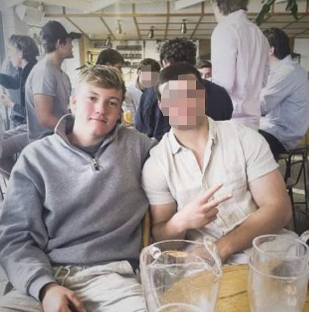 Lachie Chittenden, 18, (pictured left) bought 14 vodka drinks in just 29 minutes during a drunken frenzy on the stolen card