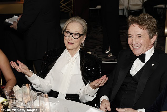 To her credit, Streep turned in the performance of her career as the invisible woman, sitting next to a sparkling Martin Short (above, right), who looked like he was in ecstasy through an IV.