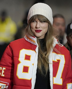 Taylor Swift and Brittany Mahomes wore custom puffer jackets to Saturday night's game