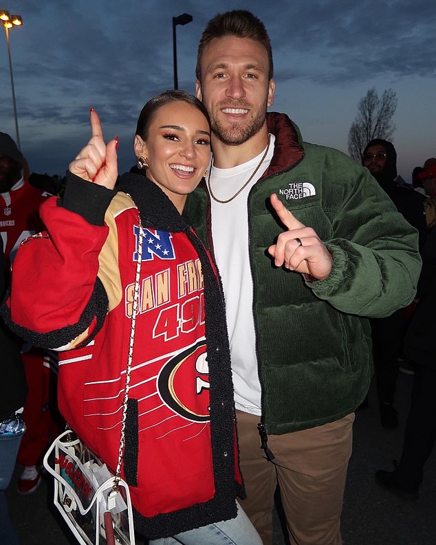 The jackets were made by San Francisco 49ers fullback Kyle Juszczyk's wife, Kristin Juszczyk